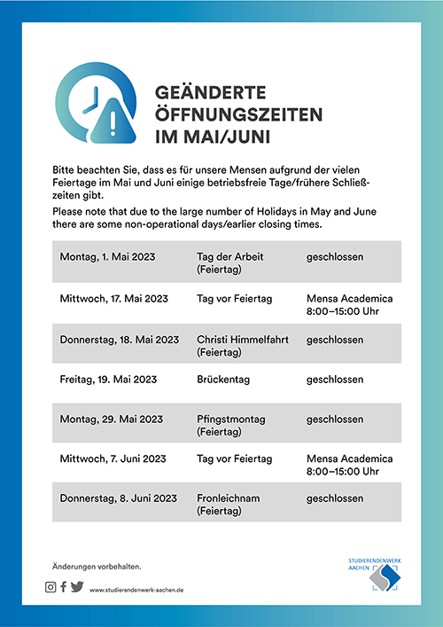 2023_Aushang Feiertage Mai und Juni_DIN A 3